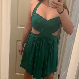 Green BCBGmaxAzria strappy dress